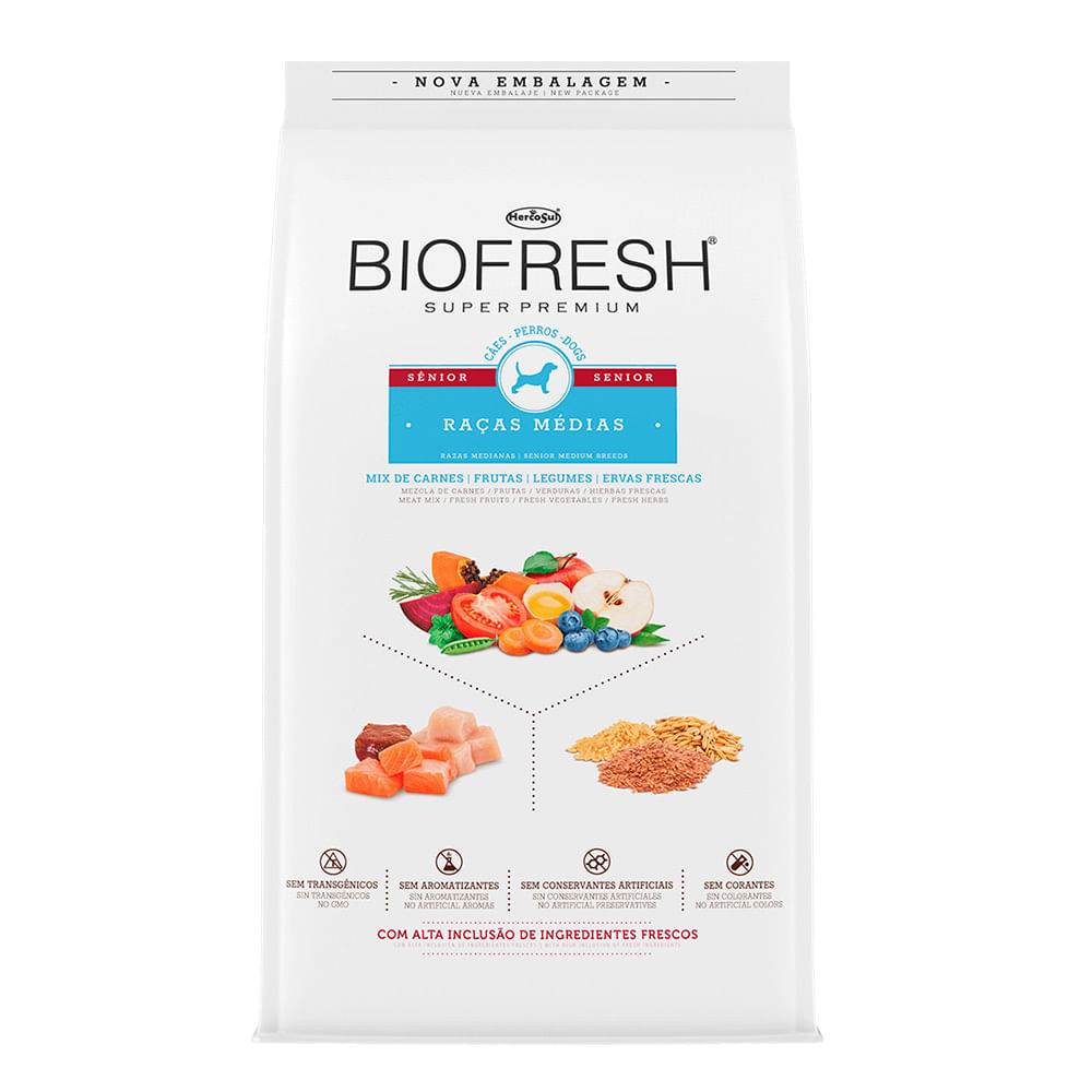 Foto-do-produto-Racao-Biofresh-Caes-Senior-Racas-Medias-101kg-no-petshop-online-da-Tudo-de-Bicho