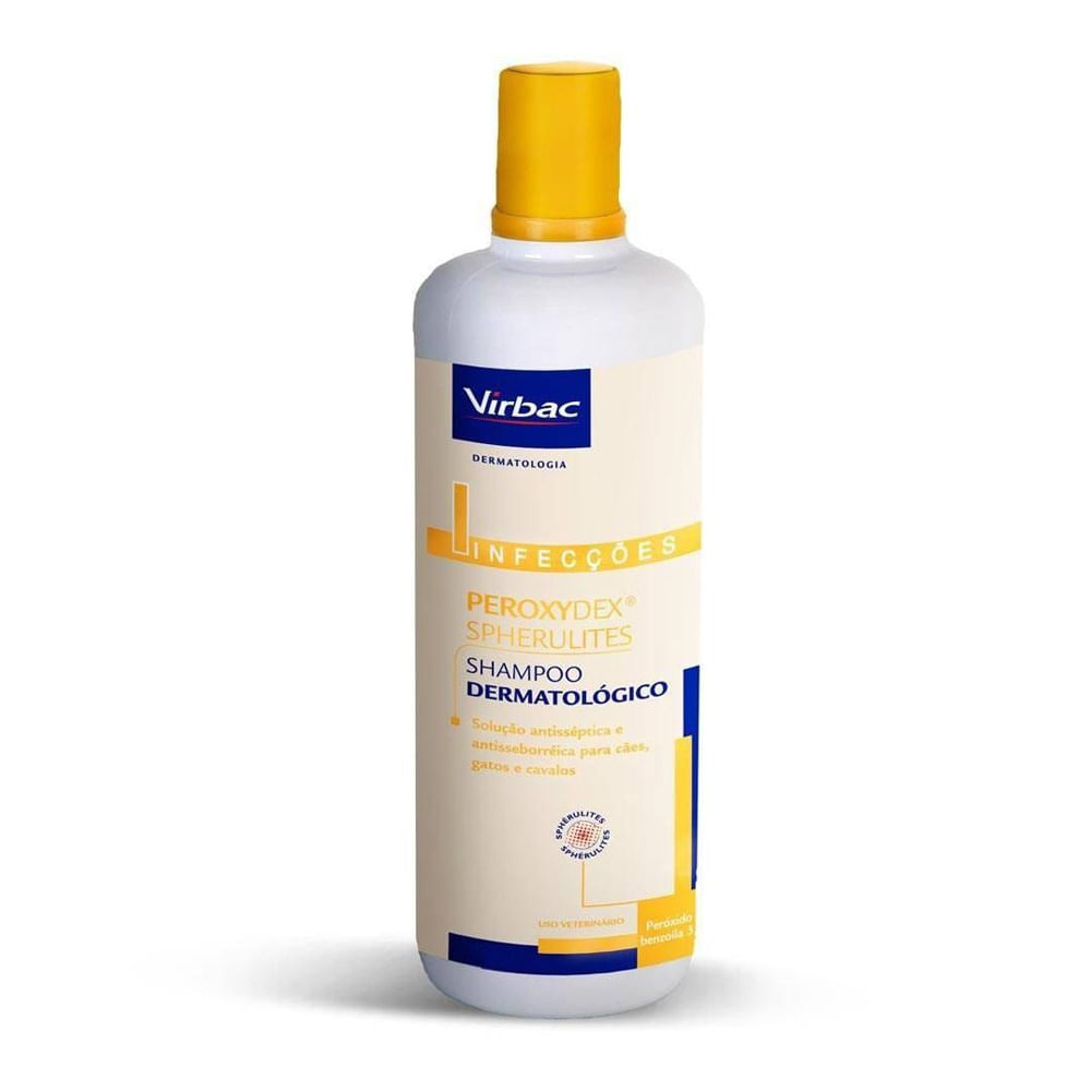 Foto-do-produto-Shampoo-Dermatologico-Virbac-Peroxydex-Spherulites-para-Caes-e-Gatos-125ml-no-petshop-online-da-Tudo-de-Bicho