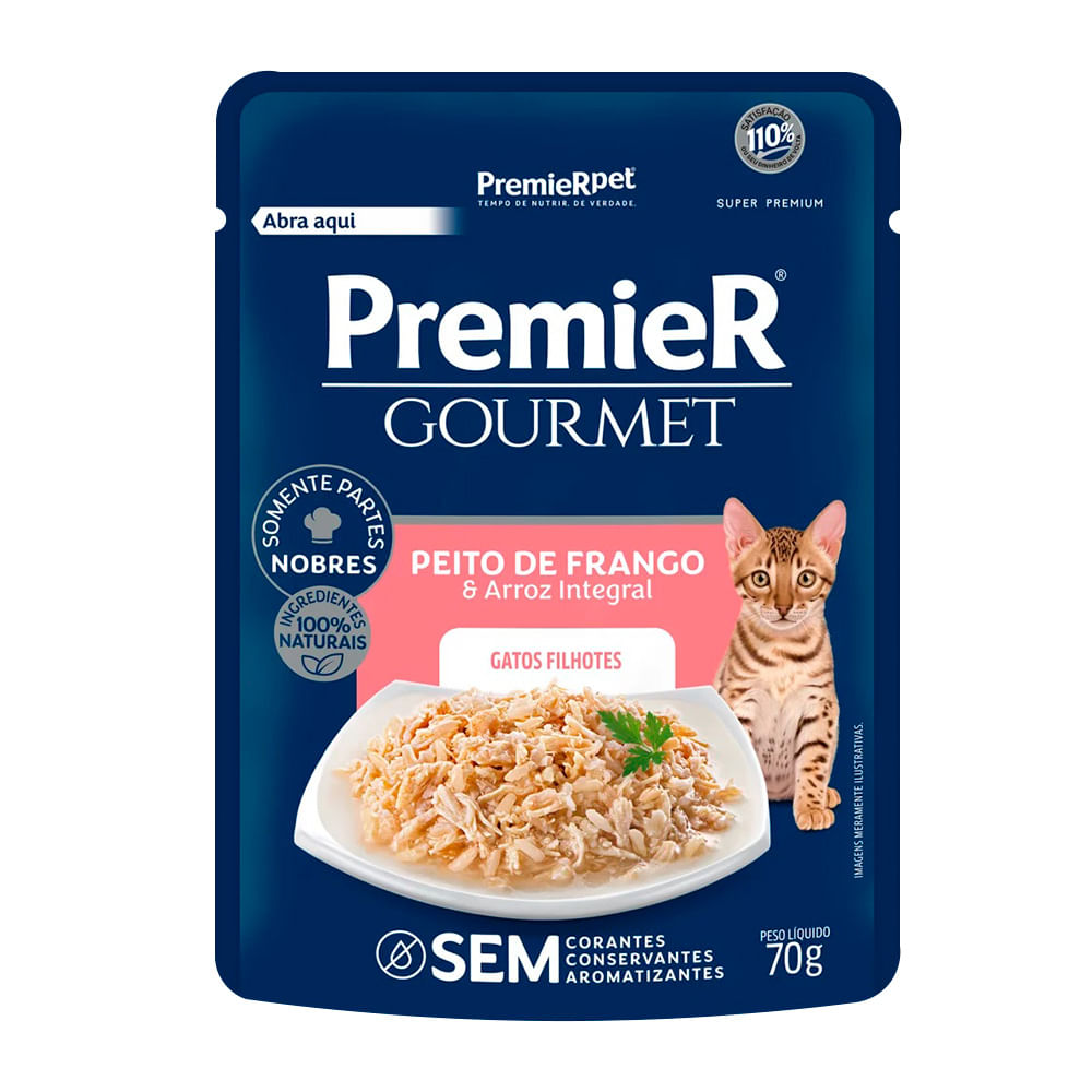 Foto-do-produto-Racao-Premier-Gatos-Sache-Gourmet-Filhote-Frango-70g-no-petshop-online-da-Tudo-de-Bicho