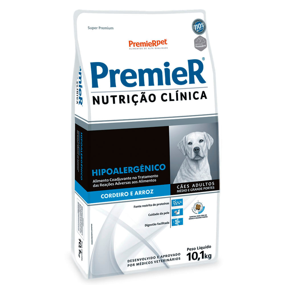 Foto-do-produto-Racao-Premier-Nutricao-Clinica-Hipoalergenico-Caes-Adultos-Porte-Medio-e-Grande-Cordeiro-101kg-no-petshop-online-da-Tudo-de-Bicho