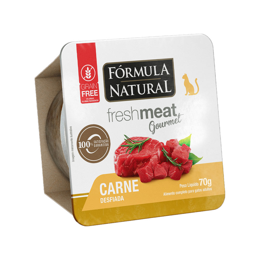 Foto-do-produto-Racao-Umida-Formula-Natural-Fresh-Meat-Gourmet-Pate-Gatos-Carne-70g-no-petshop-online-da-Tudo-de-Bicho