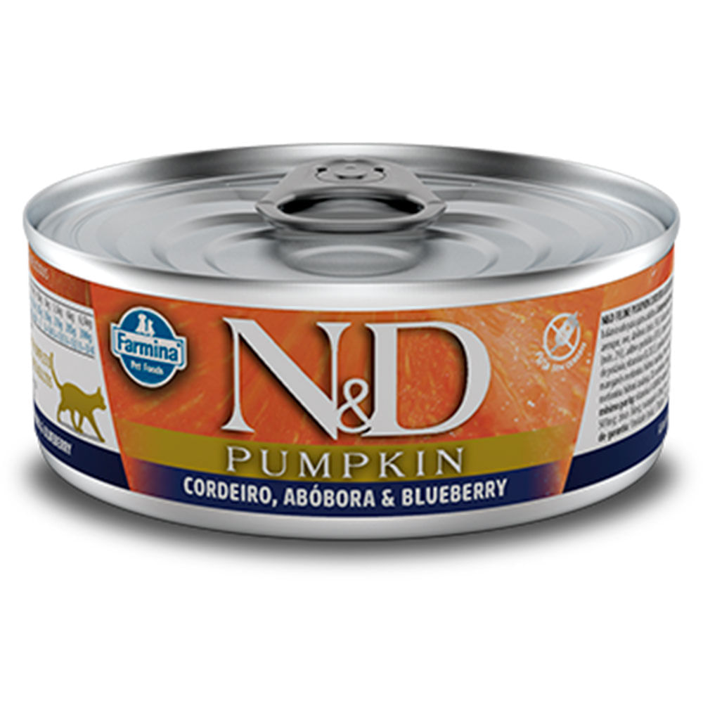 Foto-do-produto-Racao-Umida-N-D-Gatos-Pumpkin-Cordeiro-80g-no-petshop-online-da-Tudo-de-Bicho