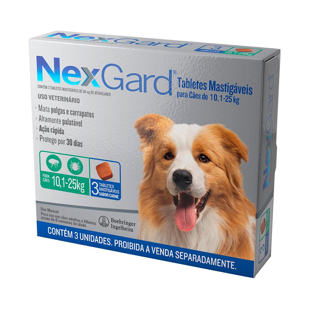 Foto-do-produto-Antipulgas-e-Carrapatos-Nexgard-Caes-101-a-25kg-3-comprimidos-no-petshop-online-da-Tudo-de-Bicho