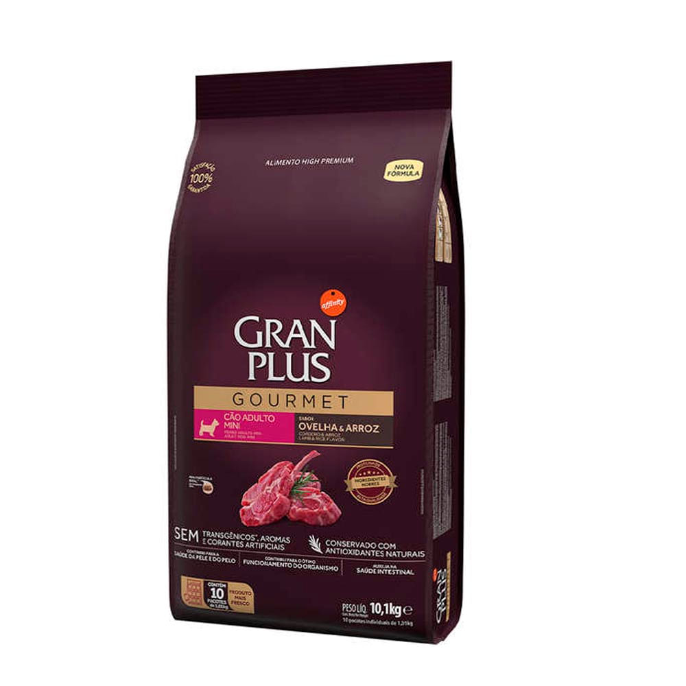 Foto-do-produto-Racao-Gran-Plus-Gourmet-Caes-Adultos-Porte-Mini-Ovelha-e-Arroz-101kg-Pacotes-Individuais-1kg-no-petshop-online-da-Tudo-de-Bicho