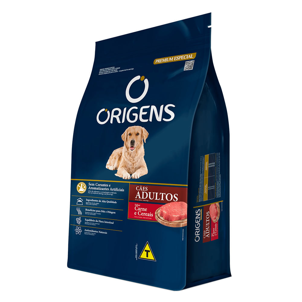 Foto-do-produto-Racao-Origens-Caes-Adultos-Carne-e-Cereais-15kg-no-petshop-online-da-Tudo-de-Bicho