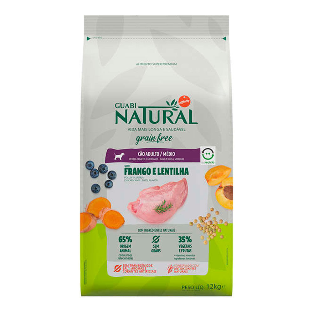 Foto-do-produto-Racao-Guabi-Natural-Caes-Grain-Free-Adultos-Racas-Medias-Frango-e-Lentilha-12kg-no-petshop-online-da-Tudo-de-Bicho