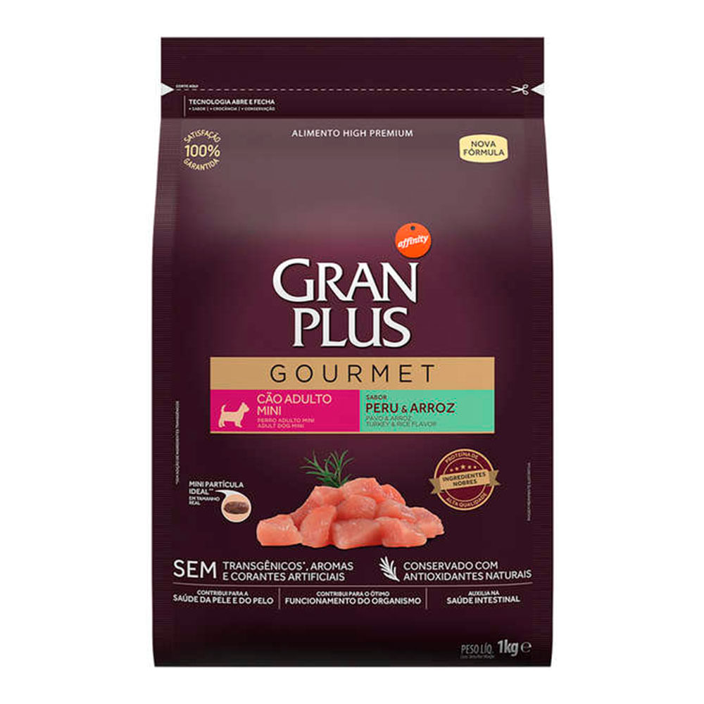 Foto-do-produto-Racao-Gran-Plus-Gourmet-Caes-Adulto-Porte-Mini-Peru-e-Arroz--1kg-no-petshop-online-da-Tudo-de-Bicho