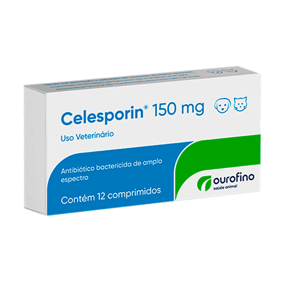 Foto-do-produto-Celesporin-150Mg-12-Comprimidos-no-petshop-online-da-Tudo-de-Bicho