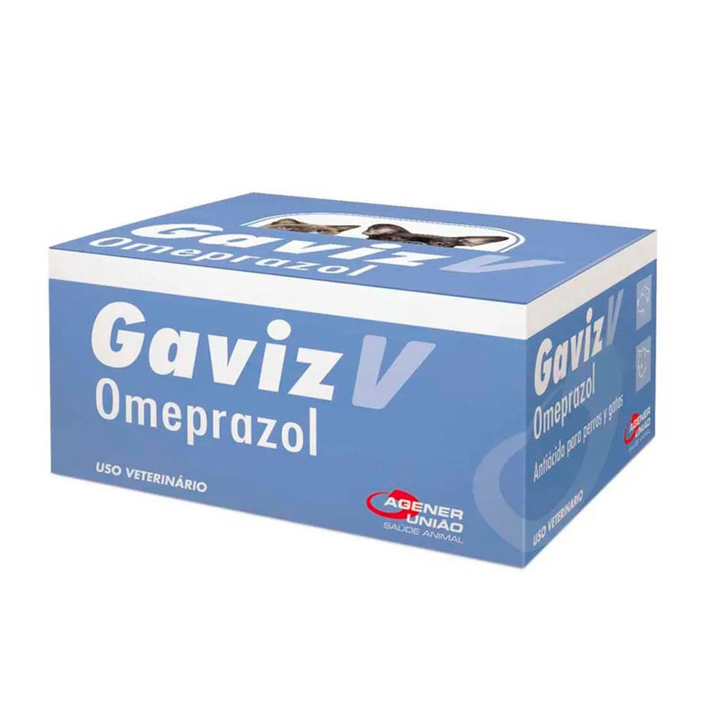 Foto-do-produto-Gaviz-V-10mg-Omeprazol-Agener-Uniao-Blister-10-Comprimidos-no-petshop-online-da-Tudo-de-Bicho