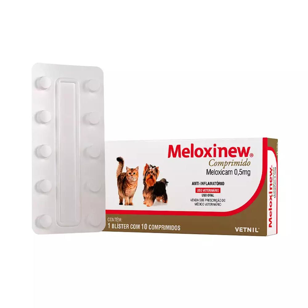 Foto-do-produto-Meloxinew-Caes-e-Gatos-05mg-Vetnil-10-Comprimidos-no-petshop-online-da-Tudo-de-Bicho