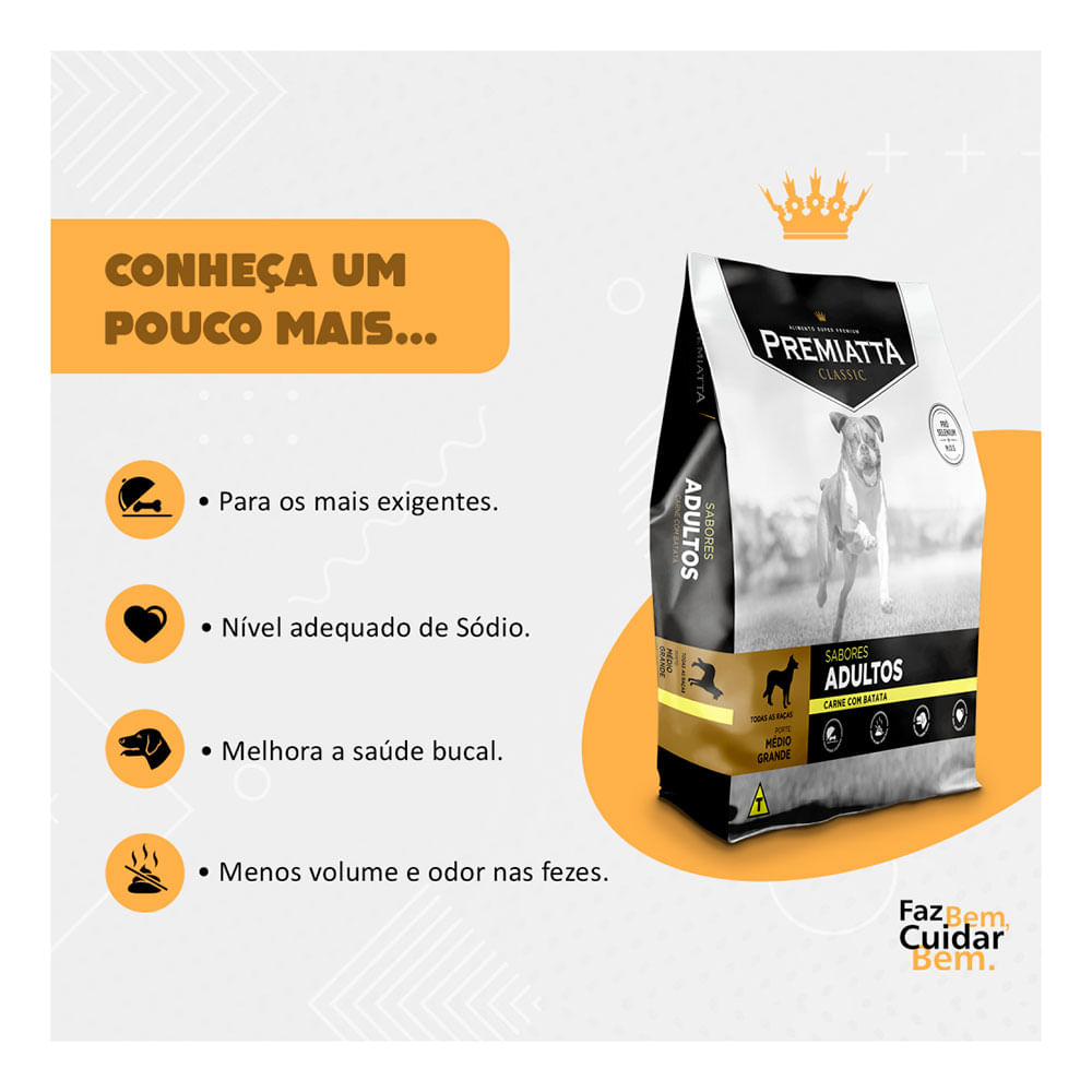 Foto-do-produto-Racao-Premiatta-Caes-Classic-Adultos-Carne--Batata-15kg-no-petshop-online-da-Tudo-de-Bicho