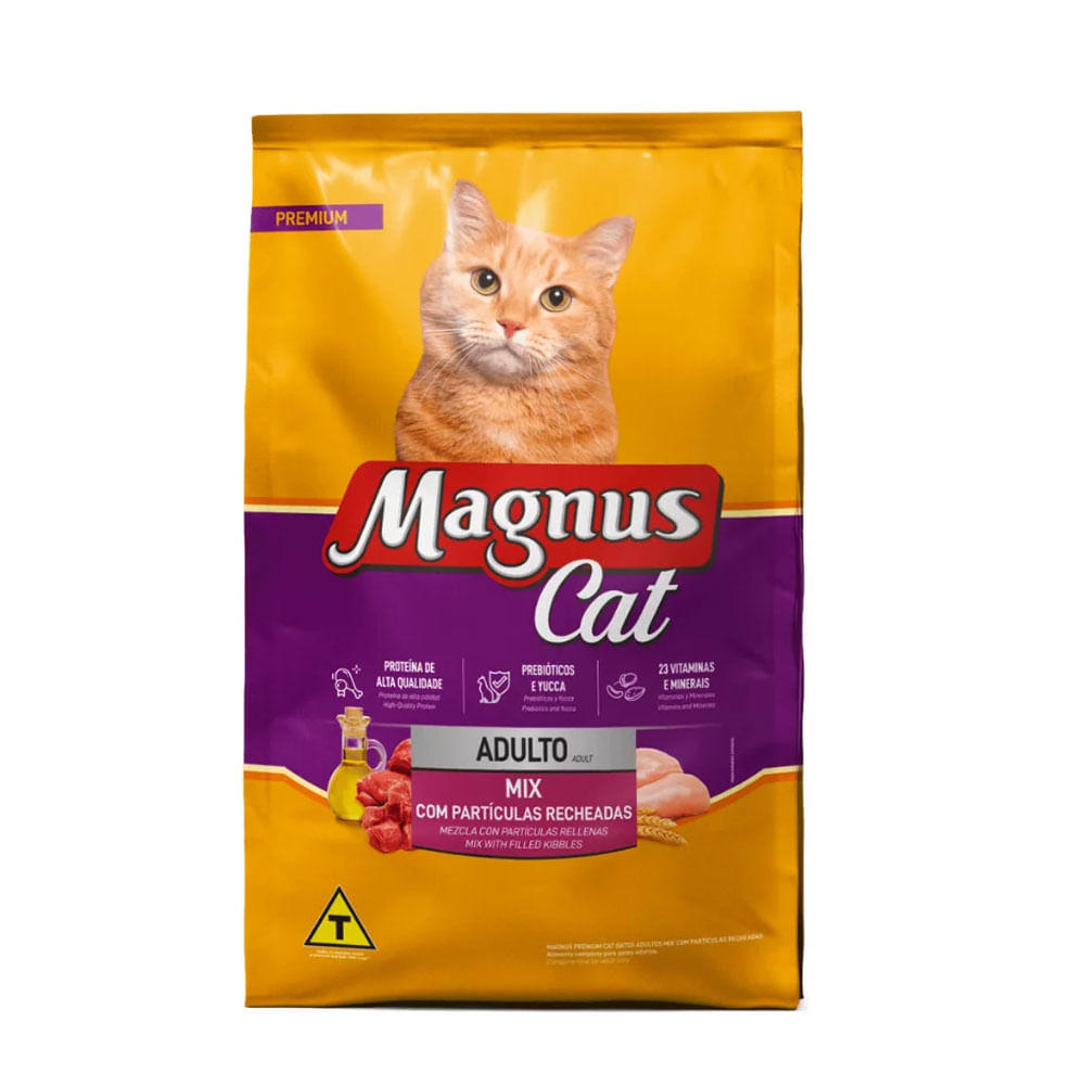 Foto-do-produto-Racao-Magnus-Premium-Gatos-Adultos-Mix-Recheado-15kg-no-petshop-online-da-Tudo-de-Bicho