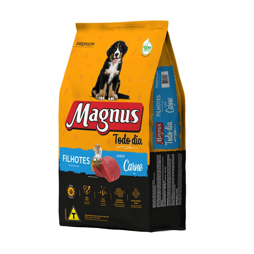 Foto-do-produto-Racao-Magnus-Premium-Caes-Todo-Dia-Filhotes-Carne-3kg-no-petshop-online-da-Tudo-de-Bicho