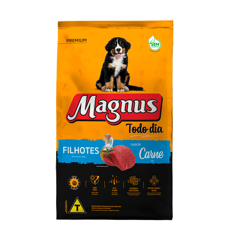 Foto-do-produto-Racao-Magnus-Premium-Caes-Todo-Dia-Filhotes-Carne-3kg-no-petshop-online-da-Tudo-de-Bicho