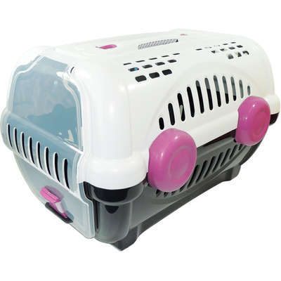 Foto-do-produto-Caixa-de-Transporte-Furacao-Pet-Luxo-Branco-Com-Rosa-N2-no-petshop-online-da-Tudo-de-Bicho