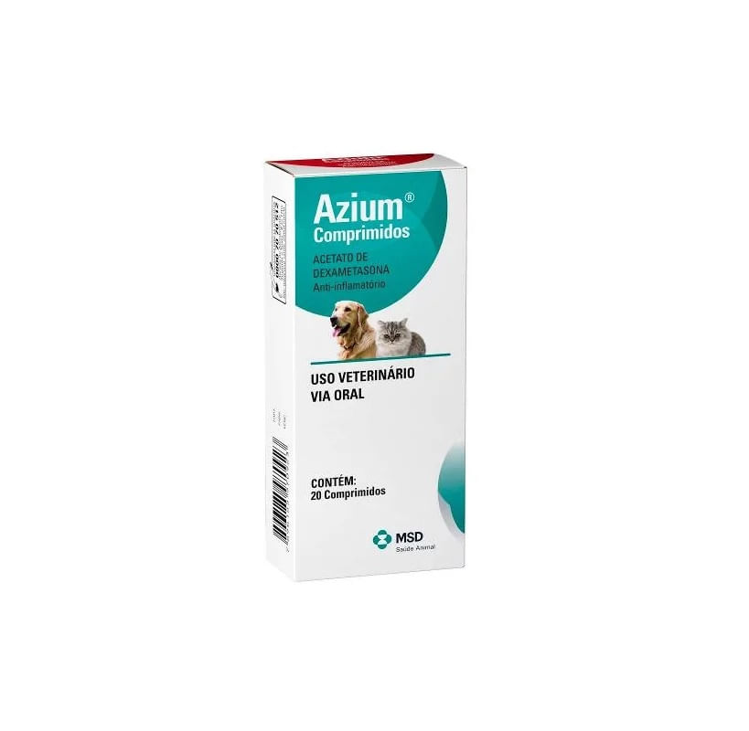 Foto-do-produto-Anti-Inflamatorio-MSD-Azium-para-Caes-e-Gatos-20-Comprimidos-no-petshop-online-da-Tudo-de-Bicho