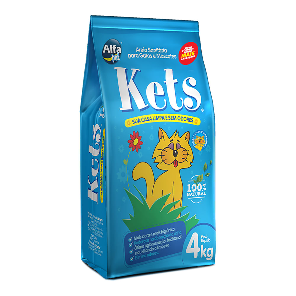 Foto-do-produto-Areia-Gatos-Higienica-Kets-4kg-no-petshop-online-da-Tudo-de-Bicho