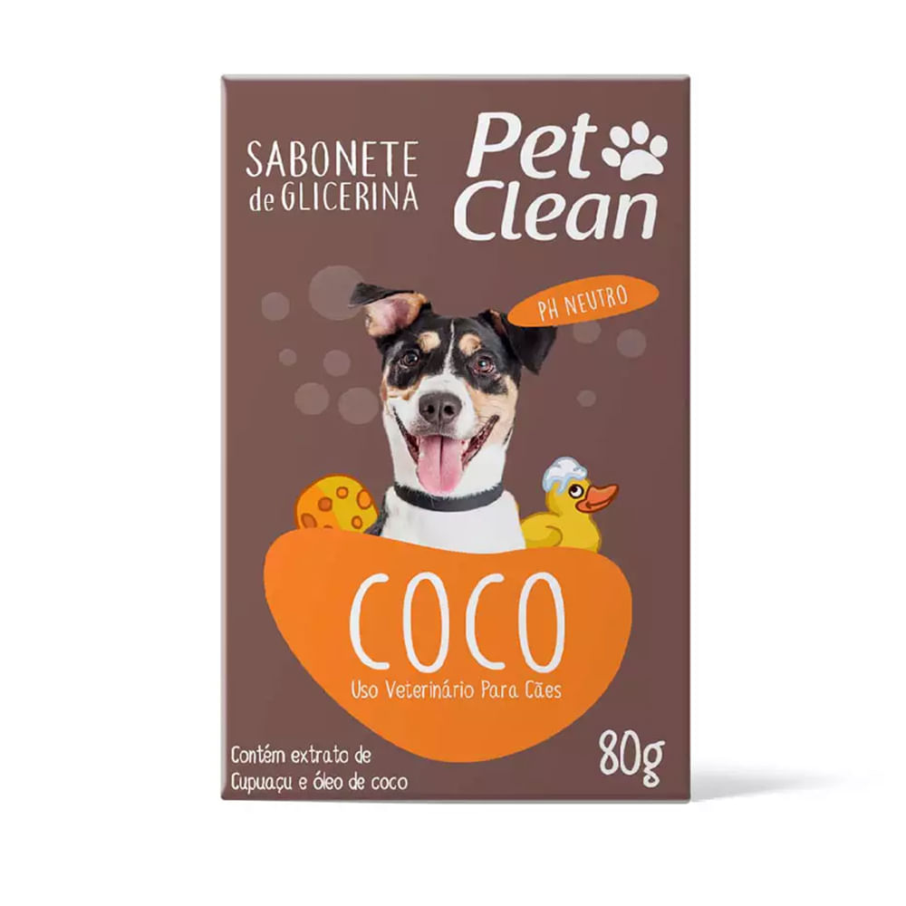 Foto-do-produto-Sabonete-De-Coco-Pet-Clean-80g-no-petshop-online-da-Tudo-de-Bicho