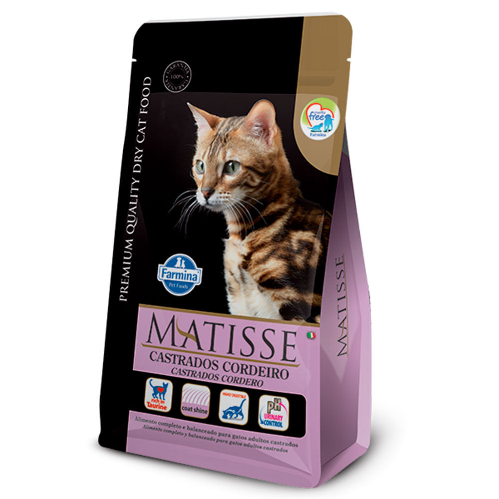 Foto-do-produto-Racao-Farmina-Matisse-Gatos-Adultos-Castrados-Cordeiro-800g-no-petshop-online-da-Tudo-de-Bicho