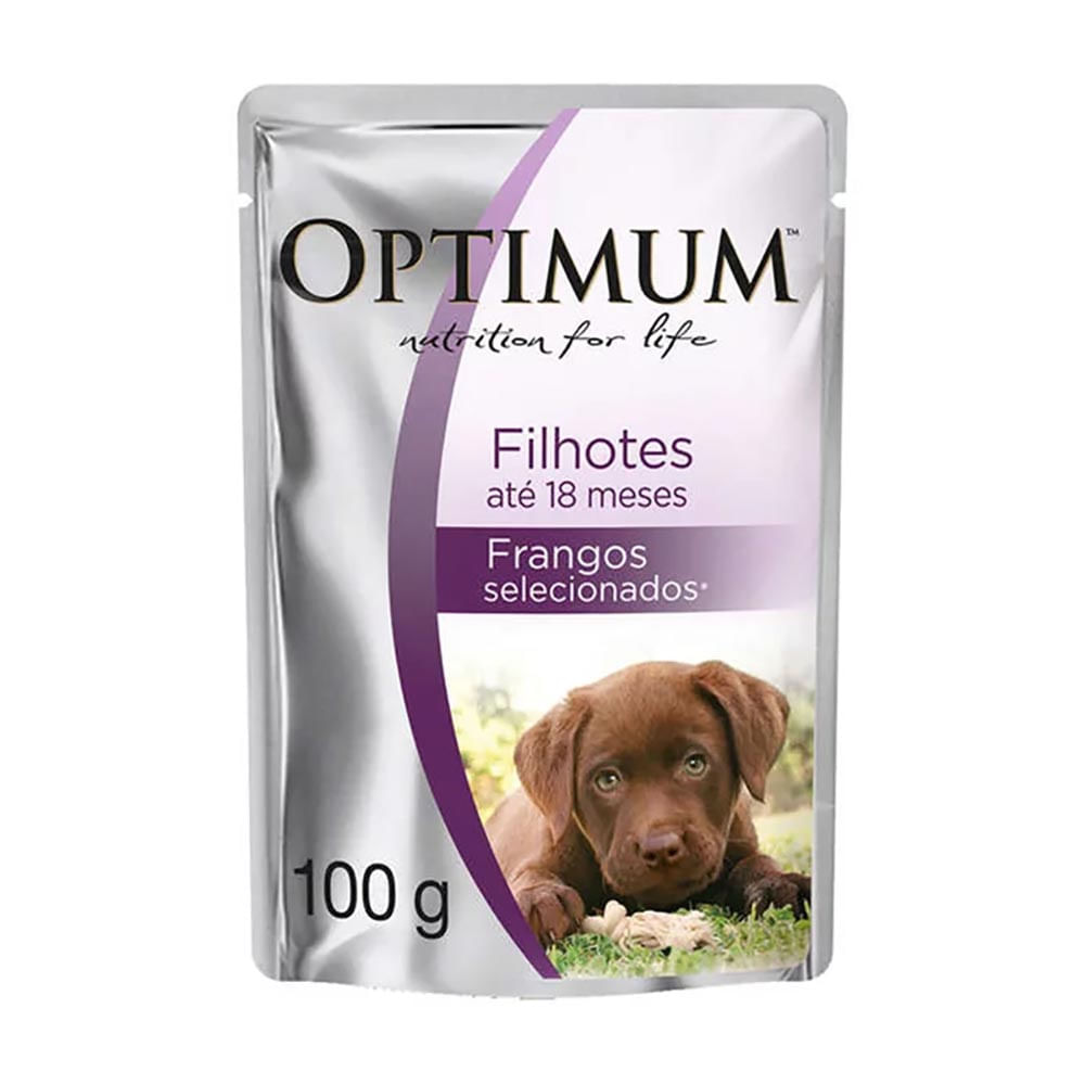 Foto-do-produto-Racao-Umida-Optimum-Caes-Filhotes-Frango-Sache-100gr-no-petshop-online-da-Tudo-de-Bicho