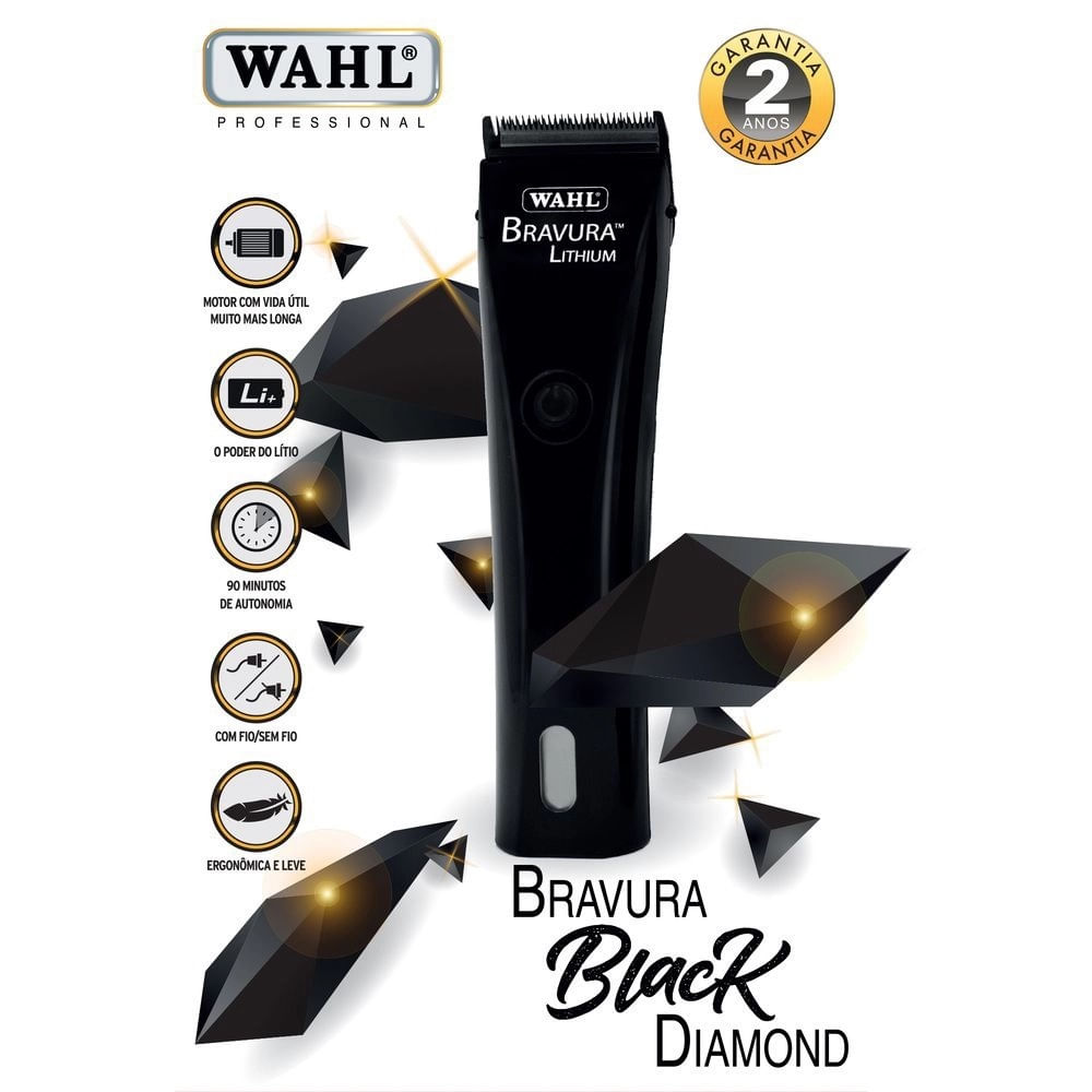 Foto-do-produto-Maquina-De-Tosa-Wahl-Bravura-Black-Diamond-Bivolt-no-petshop-online-da-Tudo-de-Bicho