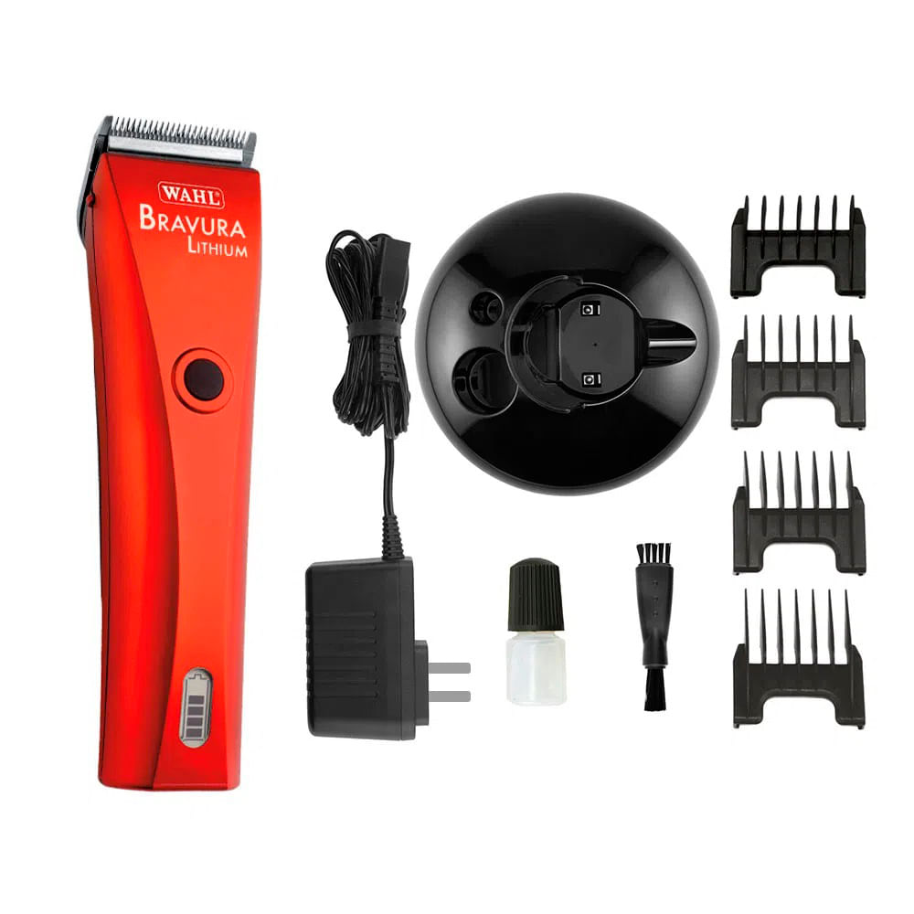 Foto-do-produto-Maquina-de-Tosa-Wahl-Bravura-Red-Bivolt-no-petshop-online-da-Tudo-de-Bicho