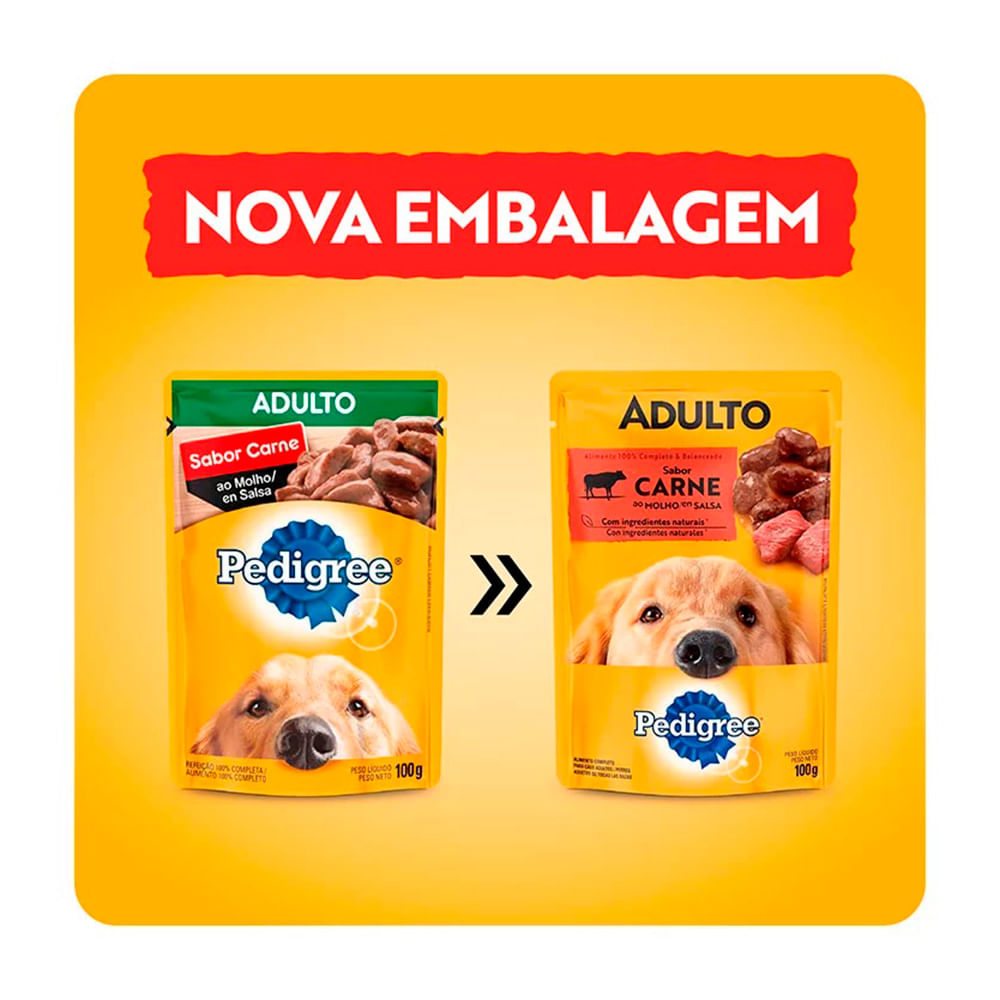 Foto-do-produto-Racao-Umida-Pedigree-Caes-Adultos-Racas-Medias-e-Grande-Carne-ao-Molho-Sache-100g-no-petshop-online-da-Tudo-de-Bicho