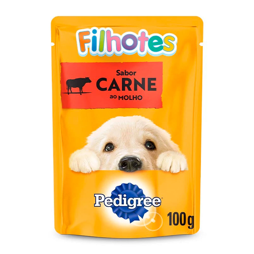 Foto-do-produto-Racao-Umida-Pedigree-Caes-Filhotes-Carne-ao-Molho-Sache-100g-no-petshop-online-da-Tudo-de-Bicho