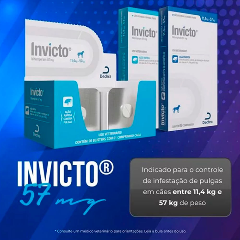 Foto-do-produto-Invicto-Antipulgas-para-Caes-Dechra-57mg-1-Comprimido-no-petshop-online-da-Tudo-de-Bicho