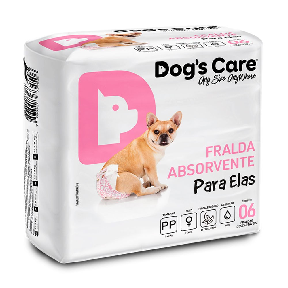 Foto-do-produto-Fralda-Higienica-PP-Para-Femeas-Dogs-Care-6-Unidades-no-petshop-online-da-Tudo-de-Bicho