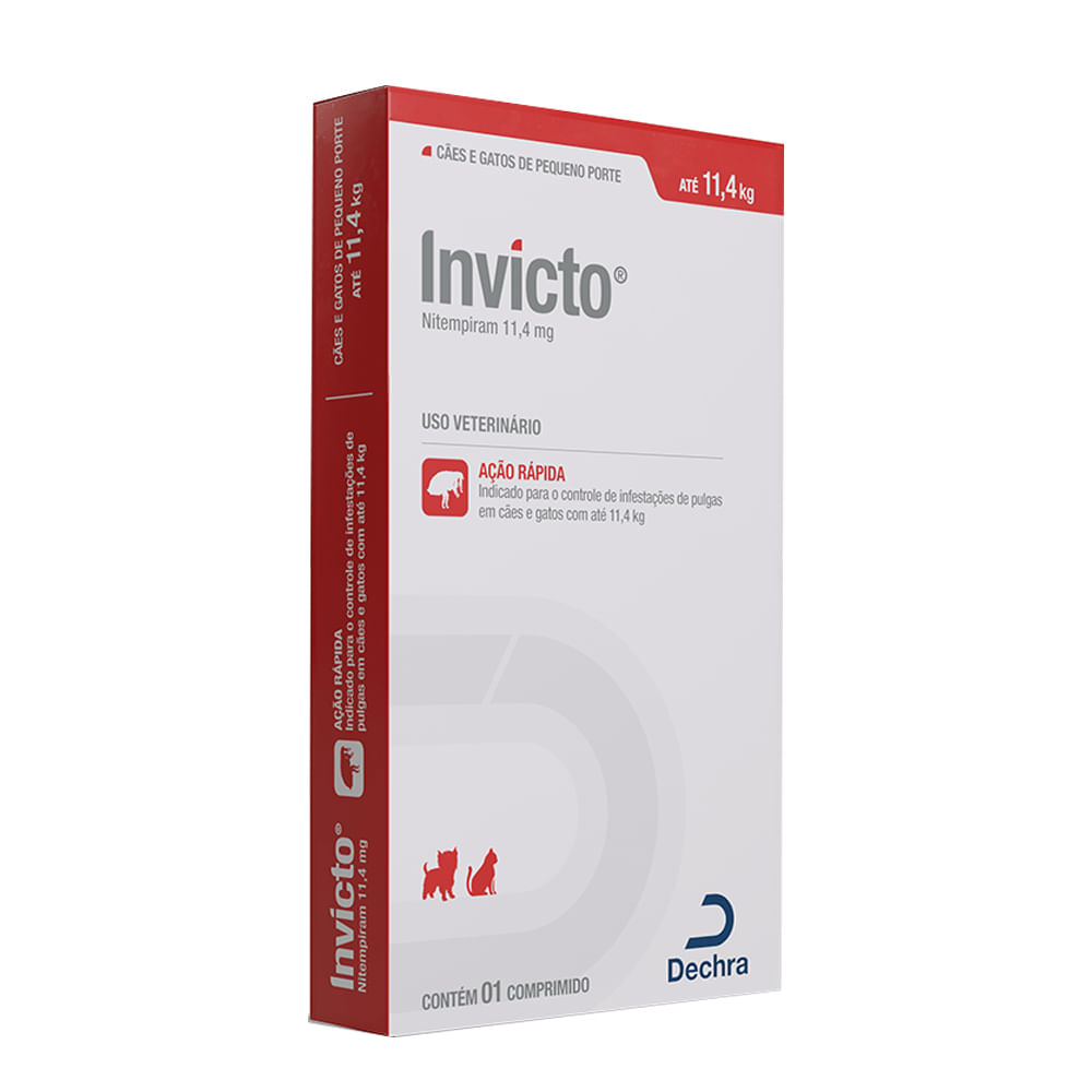 Foto-do-produto-Invicto-Antipulgas-para-Caes-e-Gatos-Dechra-114mg-1-Comprimido-no-petshop-online-da-Tudo-de-Bicho