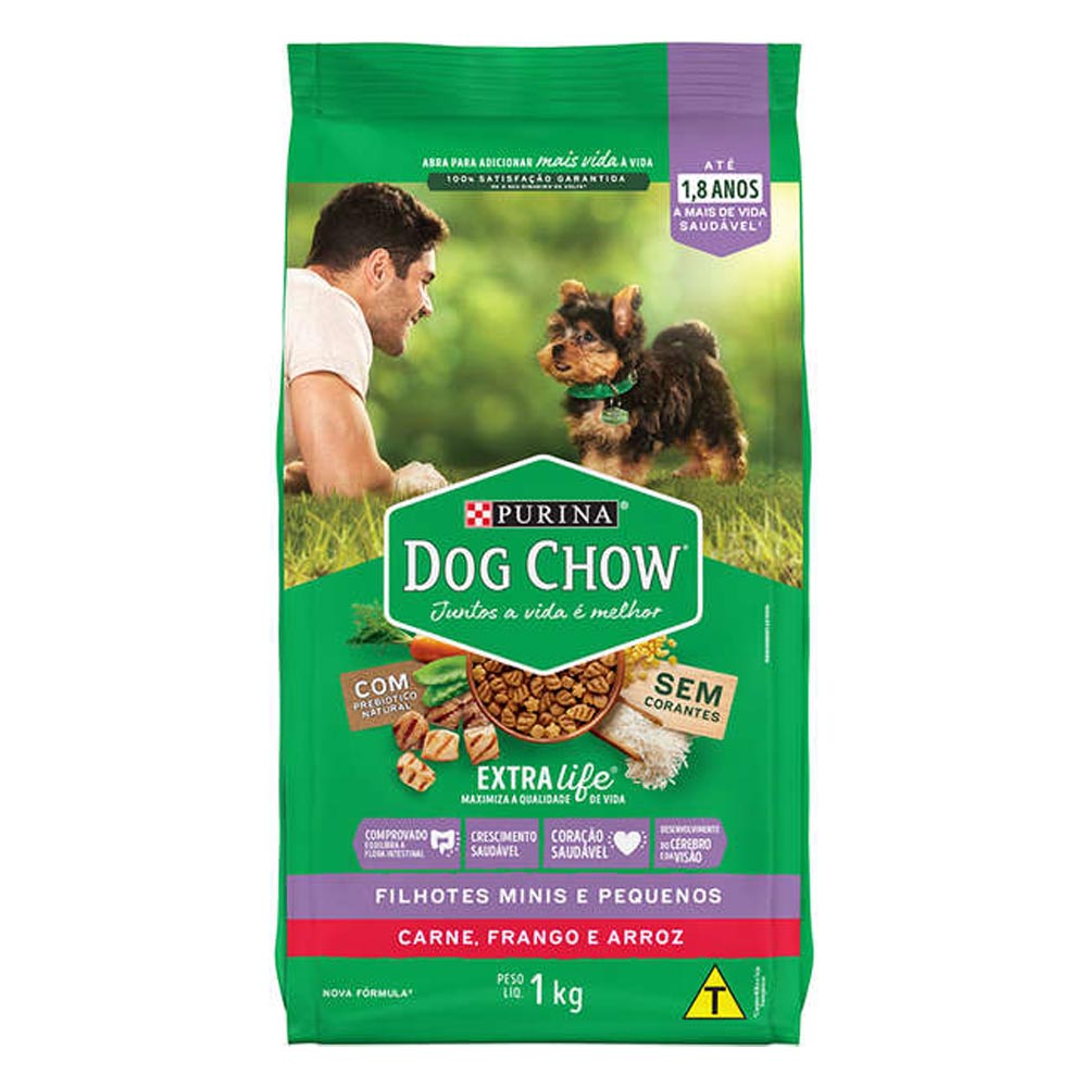 Foto-do-produto-Racao-Nestle-Purina-Dog-Chow-Extra-Life-Filhotes-Racas-Pequenas-1kg-no-petshop-online-da-Tudo-de-Bicho