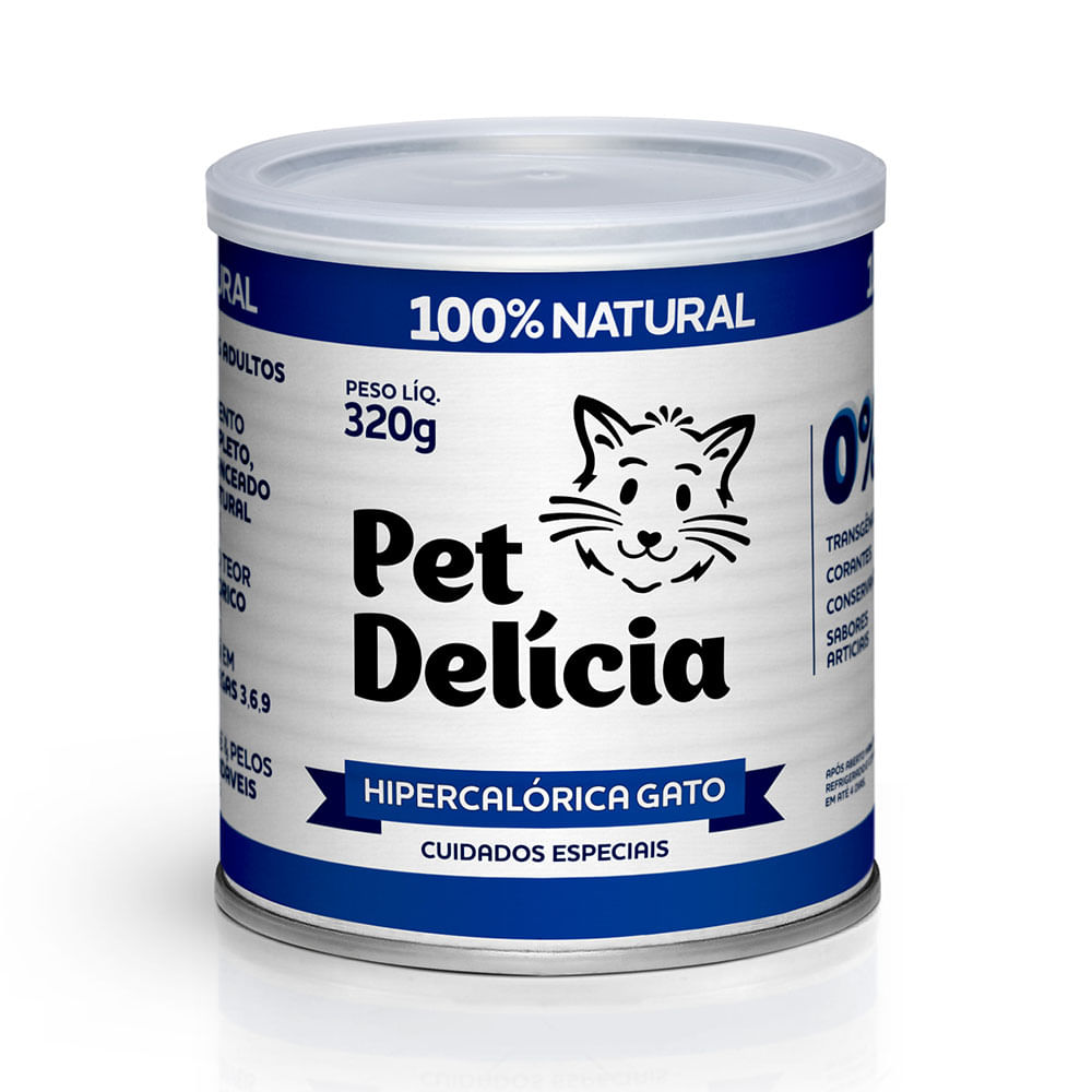 Foto-do-produto-Racao-Umida-Pet-Delicia-Gatos-Hipercalorica-320g-no-petshop-online-da-Tudo-de-Bicho