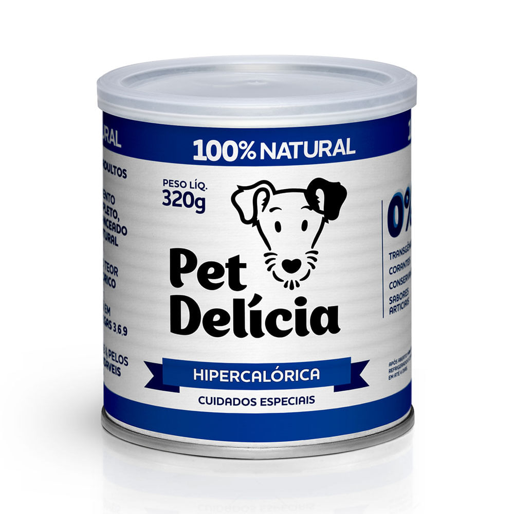 Foto-do-produto-Racao-Umida-Pet-Delicia-Caes-Hipercalorica-320g-no-petshop-online-da-Tudo-de-Bicho