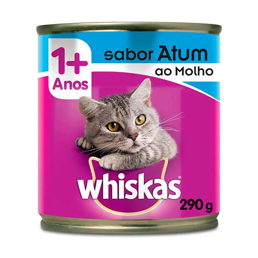 Foto-do-produto-Racao-Umida-Whiskas-Gatos-Adultos-Atum-ao-Molho-Lata-290g-no-petshop-online-da-Tudo-de-Bicho