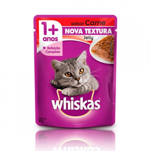 Foto-do-produto-Racao-Umida-Whiskas-Gatos-Adultos-Carne-Jelly-Sache-85g-no-petshop-online-da-Tudo-de-Bicho