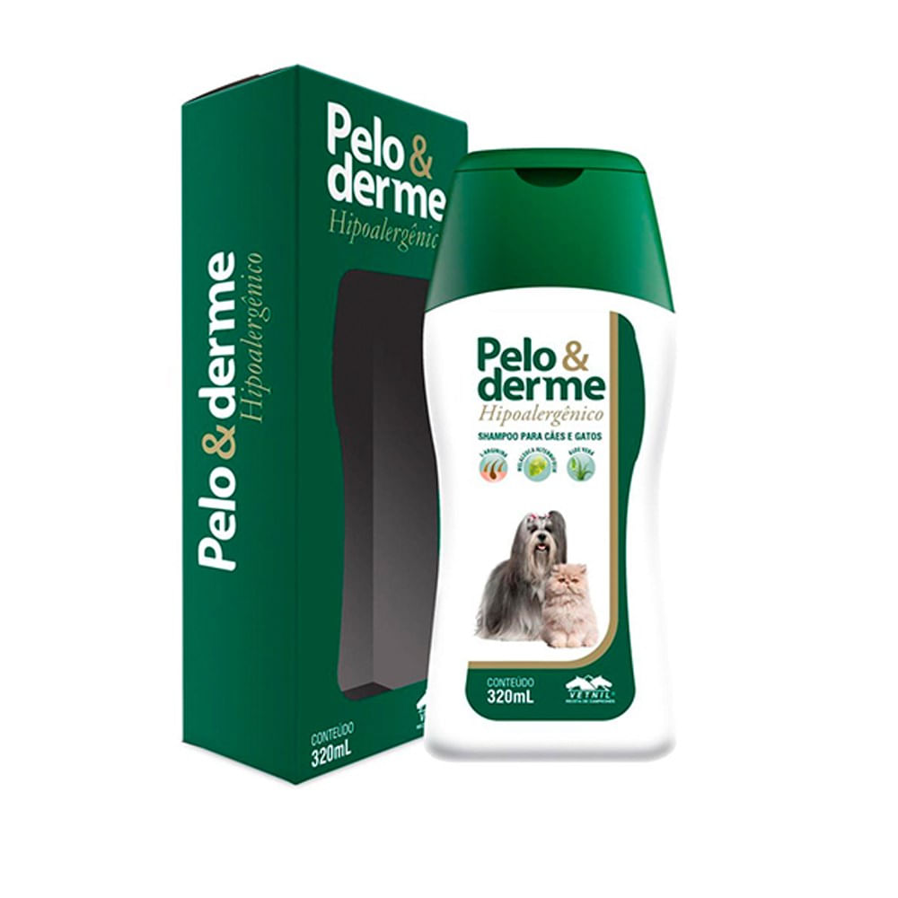 Foto-do-produto-Shampoo-Pelo---derme-Hipoalergenico-Vetnil-320ml-no-petshop-online-da-Tudo-de-Bicho