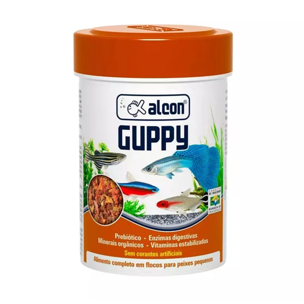 Foto-do-produto-Racao-Para-Peixes-Guppy-Flocos-Alcon-10g-no-petshop-online-da-Tudo-de-Bicho