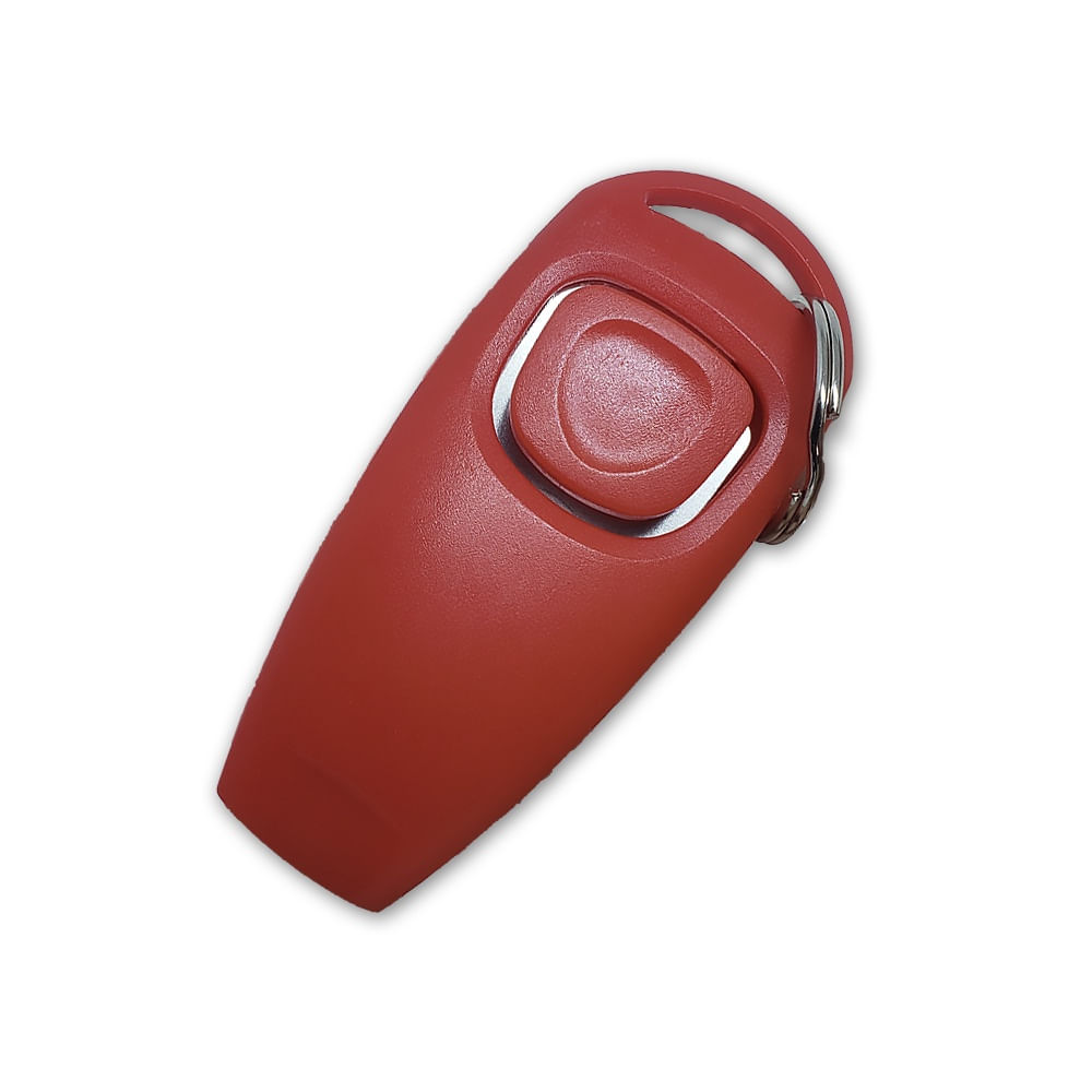 Foto-do-produto-Adestrador-Caes-Jambo-Clicker-Vermelho-Com-Apito-no-petshop-online-da-Tudo-de-Bicho