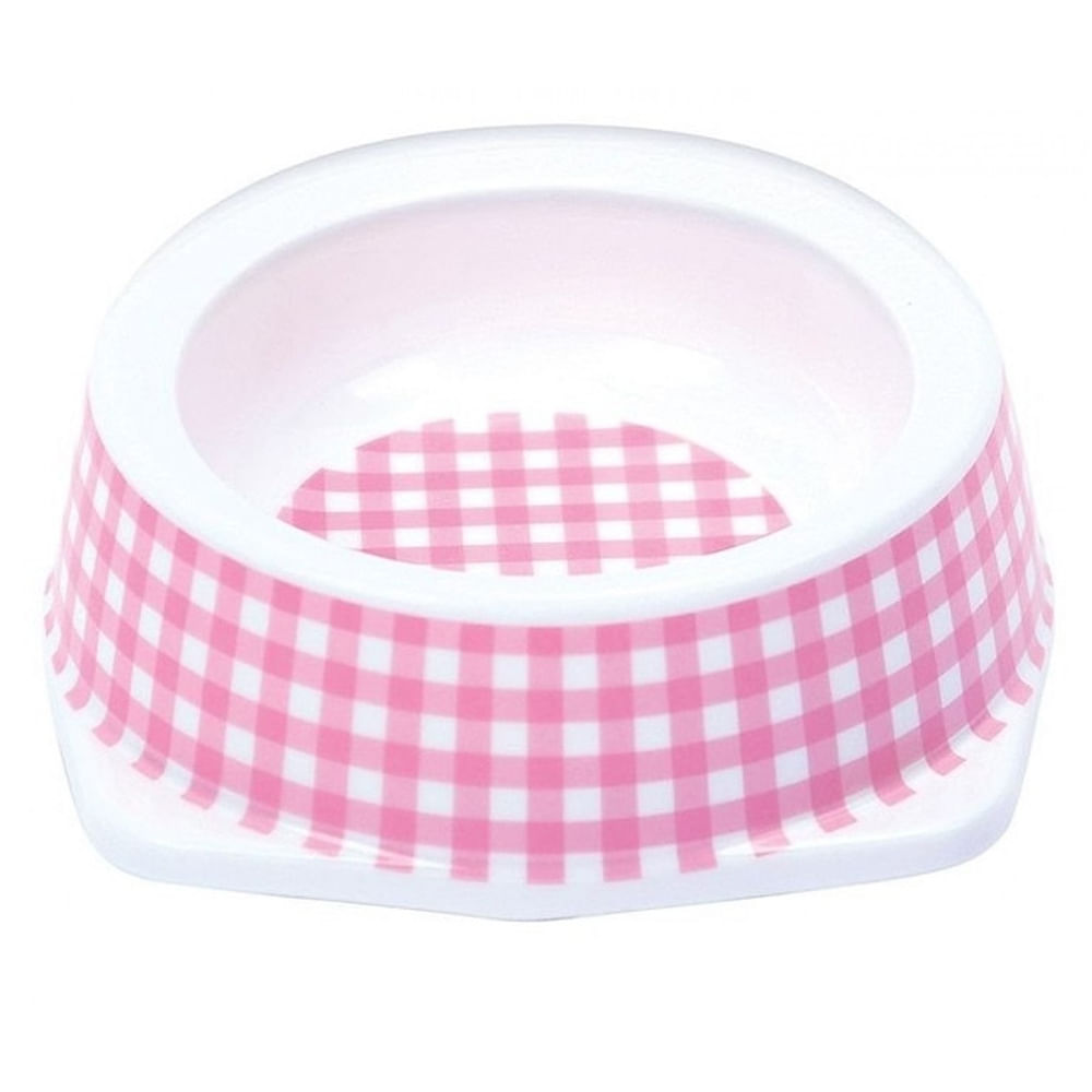 Foto-do-produto-Comedouro-Gatos-Jambo-Plastico-Vichy-Rosa-no-petshop-online-da-Tudo-de-Bicho