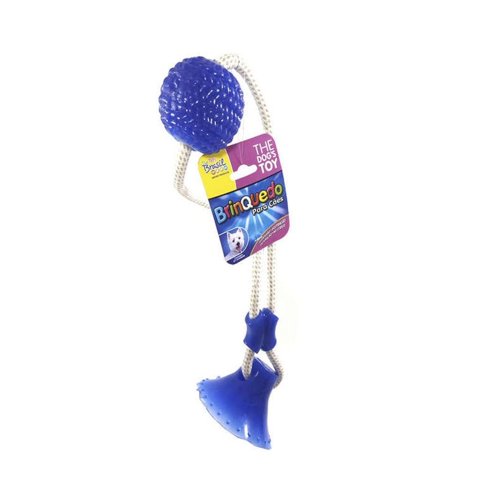 Foto-do-produto-Brinquedo-Caes-The-Pets-Mordedor-Bola-Com-Ventosa-Azul-no-petshop-online-da-Tudo-de-Bicho