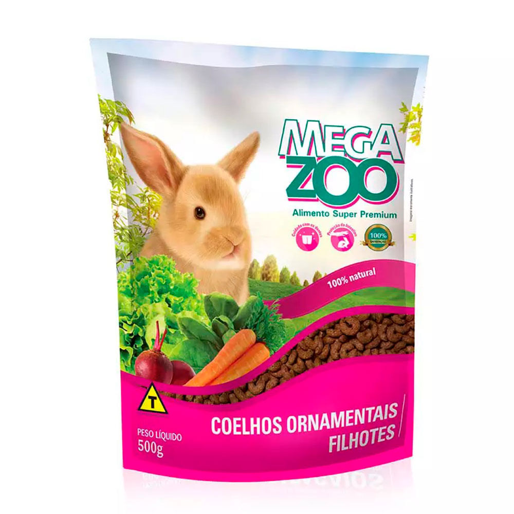 Foto-do-produto-Racao-para-Coelhos-Ornamentais-Filhote-Megazoo-500g-no-petshop-online-da-Tudo-de-Bicho