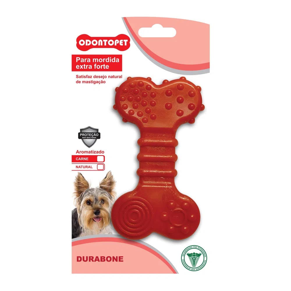 Foto-do-produto-Brinquedo-Mordedor-Durabone-Flat-Caes-Ate-7kg-Sabor-Carne-Odontopet-no-petshop-online-da-Tudo-de-Bicho