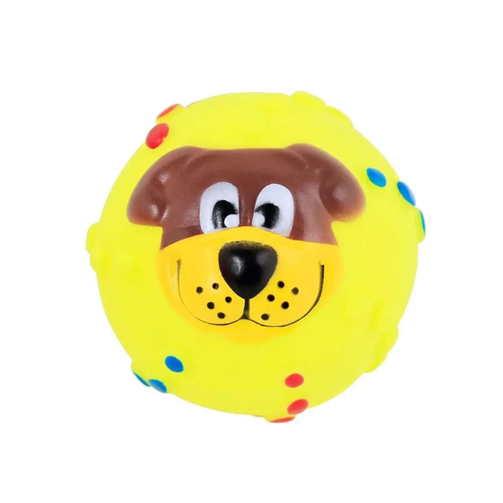 Foto-do-produto-Brinquedo-Caes-The-Pets-Vinil-Bolinha-Dog-Face-Colors-no-petshop-online-da-Tudo-de-Bicho