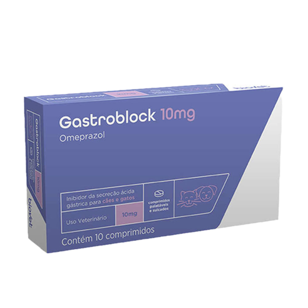 Foto-do-produto-Omeprazolgastroblock-Biovet-10-Comprimidos-10mg-no-petshop-online-da-Tudo-de-Bicho