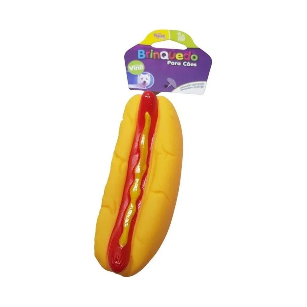 Foto-do-produto-Brinquedo-Caes-The-Pets-Vinil-Hot-Dog-Grande-no-petshop-online-da-Tudo-de-Bicho