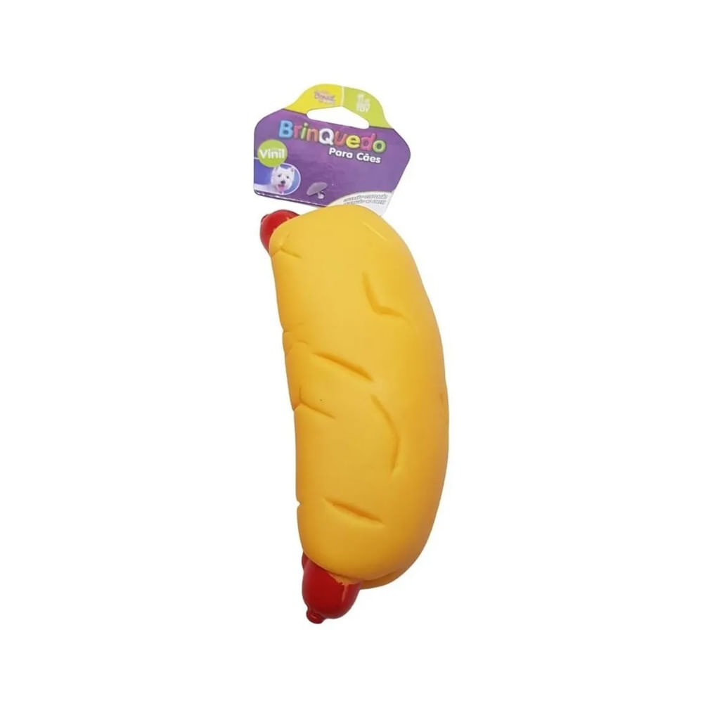 Foto-do-produto-Brinquedo-Caes-The-Pets-Vinil-Hot-Dog-Grande-no-petshop-online-da-Tudo-de-Bicho