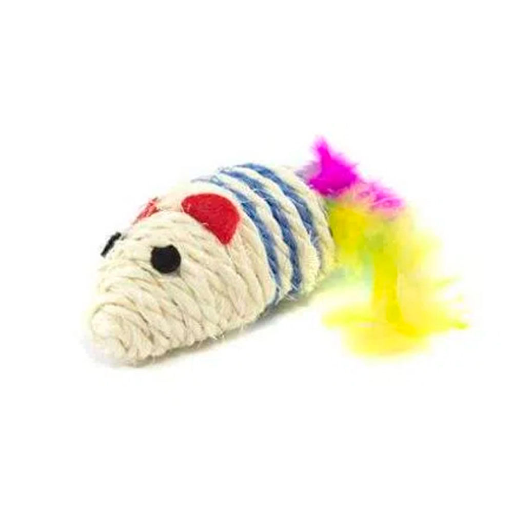 Foto-do-produto-Brinquedo-Gatos-The-Pets-Ratinho-Sisal-C-Penas-no-petshop-online-da-Tudo-de-Bicho