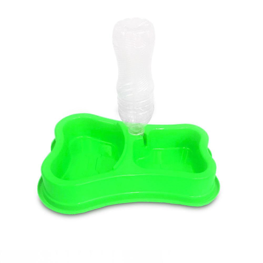 Foto-do-produto-Comedouro-Caes-Pet-Toys-Duplo-Osso-Automatico-Verde-Neon-460x300ml--no-petshop-online-da-Tudo-de-Bicho