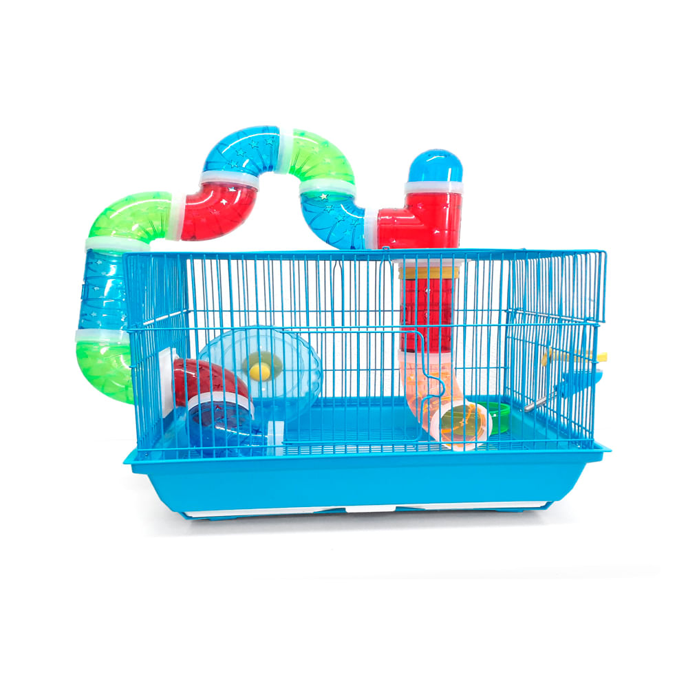 Foto-do-produto-Gaiola-Hamster-American-Pets-Modelo-13-Labirinto-Azul-no-petshop-online-da-Tudo-de-Bicho